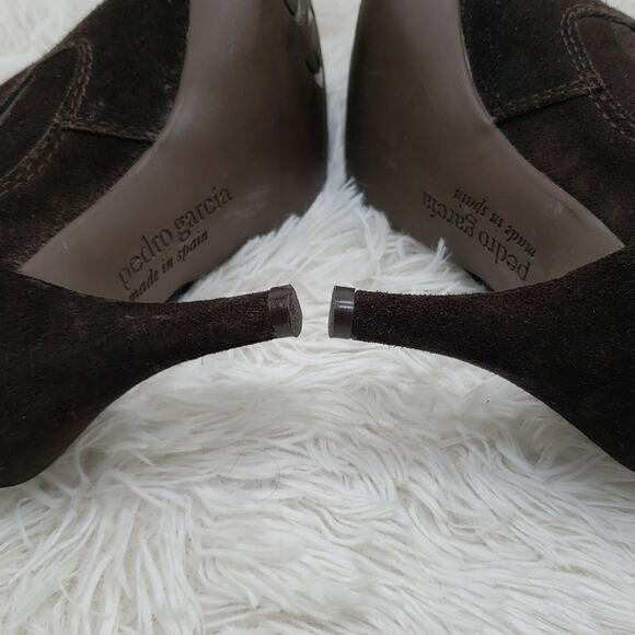 PEDRO GARCIA ANKLE BOOTIES BROWN SUEDE SIZE 39 - Picture 8 of 16